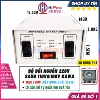 Đổi Nguồn 220V Sang 110V-100V 750W Kawa, Biến Áp 220V Ra 110V Cao Cấp-Dùng Cho Máy Dưới 550W