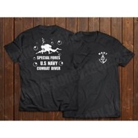 Đội Seal Lặn Frogman Quân Sự 100% Cotton Cao Cấp Huấn Luyện Chiến Thuật Bắn Súng Cuộc Thi Áo Thun Tay Ngắn
