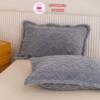 Đôi Vỏ Gối Đầu Lông Cừu Homies 45cm x 65cm, mềm mịn thoáng mát