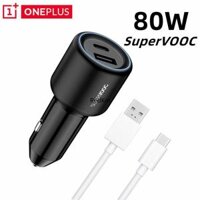 Đối với OnePlus 80W Bộ sạc xe giám sát Fast Charge 3.0 Bộ điều hợp điện thoại loại C cho Oppo One Plus 10 Pro 5G Nord 2T CE 2 - Bộ xe 80W