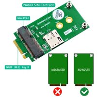 Đối với thẻ ngff m.2 key b sang bộ điều hợp mini pci-e với khe cắm thẻ nano sim cho mô đun 3g / 4g / 5g gsm lte mini pcie card cho máy tính để bàn