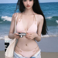 Doki Sweetheart Babes Bikini Mới Split Swimsuit Cô gái Pure Sex Tụ tập Nhỏ Ngực Kỳ nghỉ Bãi biển