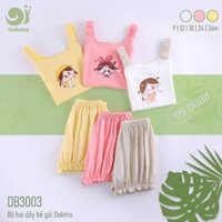 Dokma Bộ Quần Áo 2 Dây, Sát Nách Vải Modal, Vải Thô Mềm Mịn Thoáng Mát Cho Bé Gái Dễ Thương Nhiều Mẫu