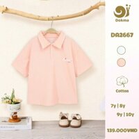 DOKMA - DA2667 Áo polo bé gái 7-10Y - Chất vải Cotton cao cấp