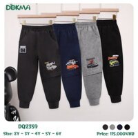 Dokma Quần dài bo gấu chất cotton DQ2359 (2-6T)
