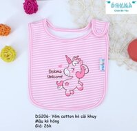 DOKMA yếm cotton kẻ cài khuy nhiều màu