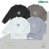 (Dokma)ÁO DÀI TAY CỔ 3 PHÂN CHẤT THUN GÂN