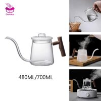 dolity Ấm Đun Nước Điện Bằng Thủy Tinh borosilicate Làm Nóng Nhanh Chịu Nhiệt Hẹp Dài