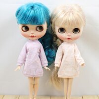 Doll Outfit Long Sleeve Hoodies Outerwear Tops For 16 Blythe Azone OB24 Dolls Purple