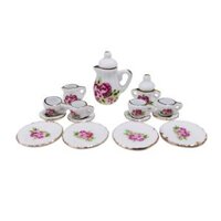 Dollhouse Miniature Porcelain Tea Cup Simulation Dining Ware  A - Style A