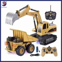 Dominant Điều Khiển Từ Xa Máy Xúc Điều Khiển Từ Xa Kỹ Thuật Xe Bánh Xích Xe Tải Đồ Chơi Mô Hình Cho Bé Trai Bé Gái Sinh Nhật Quà Tặng Giáng Sinh