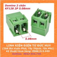 Domino terminal 2 chân KF128 2P, 5.08mm