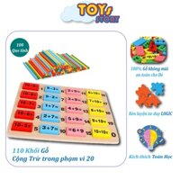 Domino toán học Đồ chơi giáo dục cho bé Toy story, chất liệu gỗ từ 2-7 tuổi