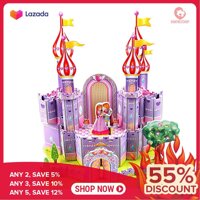 DomybestShop 3D DIY Cổ Tích Xếp Hình Lâu Đài Cho Bé Trẻ Em Giáo Dục Trẻ Em Ghép Hình Đồ Chơi Mẫu Giáo Đồ Chơi Thủ Công Quà Tặng