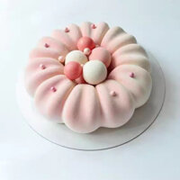 Đơn 10 Cánh Hoa Vòng Hoa Khuôn Silicon 3D Ba Chiều Tròn Mousse Khuôn Bánh Món Tráng Miệng Pháp Máy Xay Nướng Bánh