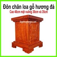 Đôn chân loa kê đồ gỗ hương đá cao 40cm