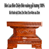 Đôn chân loa vuôngg kỷ chiện vuông chân loa  kê đồ trang trí nhà cửa gỗ hương