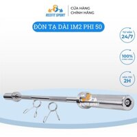 Đòn gánh tạ đòn đẩy tạ đòn tạ dài inox 1m2 phi 50 nhập khẩu cao cấp kèm khóa tạ