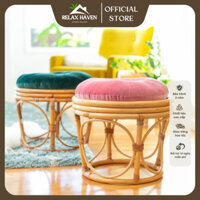 Đôn ghế Papasan mây tự nhiên Relax Haven - Decor ban công ngồi thư giãn đọc sách, trang trí phòng khách