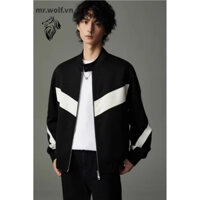 Đơn Giản Áo Khoác Blazer Nam Form Rộng Vật Liệu Nối Hàn Quốc 2 Màu Đen Trắng Phong Cách Hàn Quốc Dễ Mặc Dễ Phối Thoải Mái Trang Chủ