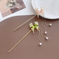 Đơn Giản Mới Phong Cách Trung Hoa Siêu Cổ Tích Tính Khí Mới Bướm Kẹp Tóc Kẹp Tóc Hanfu Tua Rua Phong Cách Cổ Đại Sườn Xám Hanfu Phụ Kiện Tóc