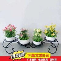 Đơn giản sắt nghệ thuật hoa khung Bắc Âu ban công nhiều tầng sàn hoa chậu giá phòng khách trong nhà màu xanh l