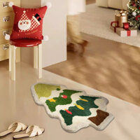 Đơn giản Thiết kế cây thông Noel Thảm chân Thảm trải giường mềm Thảm chống trượt Đồ dùng gia đình