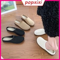 ❤Đơn giản Thoải Mái Mềm Đế Lười Mules All-Match Baotou Nửa Dép Nữ Mặc Ngoài Thoáng Khí Flyknit