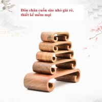 Đôn Gỗ chân Cuốn cỡ nhỏ giá rẻ thiết kế mềm mại thích hợp trang trí decor tượng gốm, cây cảnh bonsai, tiểu cảnh mini