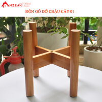 ĐÔN GỖ ĐỂ CÂY CẢNH TRANG TRÍ NHÀ CỬA, ĐÔN GỖ ĐỂ CHẬU HOA BẰNG GỖ THÔNG ĐẸP - 20cmx20cm