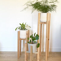 Đôn gỗ đựng cây màu tự nhiên, Kệ gỗ đựng bình nước, Đôn gỗ trang trí