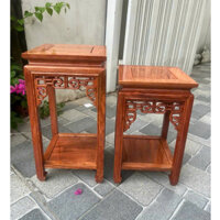 Đôn gỗ trang trí - Đôn vuông gỗ hương cao cấp mặt vuông 30cm - Cao nhiều cỡ