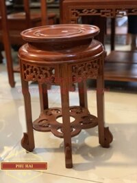 Đôn Gỗ Tròn Trang Trí Cao 60 Mặt 30 - DG44