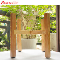 Đôn gỗ vuông để cây cảnh trang trí trong nhà nhiều kích thước, giá gỗ đỡ chậu cây Anzzar DG-05 - DxH25cmx50cm