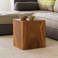 Đôn gỗ vuông nguyên khối 35x35cm cao 45cm