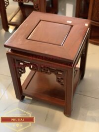 Đôn gỗ vuông trang trí gỗ hương cao 40 x 30 - DG28