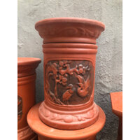 Đôn gốm tròn đỏ