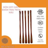 Đón gót giầy - mầu nâu-khảm xà cừ