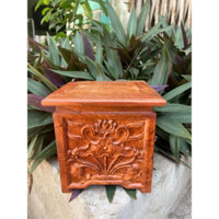 Đôn hoa sen để tượng gỗ hương