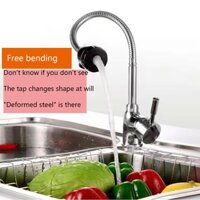 Đơn lạnh đa năng vòi bếp chậu rau chậu rửa chén một lỗ vòi rửa tay chậu bắn tung tóe bảo vệ đầu mở rộng ống