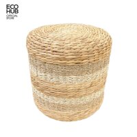 Đôn lục bình Bèo tây nhiều kích thước ECOHUB, Trơn tự nhiên, Loại hàng XK - 40x40cm Kẻ sọc