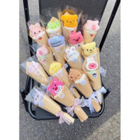 ĐƠN SỈ - 100 bó hoa gấu bông đầu thú siêu xinh