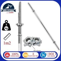 Đòn tạ tay 1m2 thanh dài giá rẻ phi 20 mạ inox không rỉ