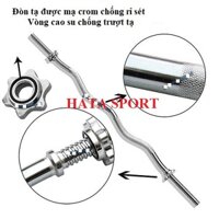 Đòn tạ ziczac inox đặc 1m2 phi 25 - Đòn tạ chữ Z 1m2 phi 25 hàng nhập khẩu chắc chắn