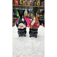 Đôn tròn bằng gỗ kê lục bình, bình rượu, kê tượng, kê đồ phong thủy 14x14 cm
