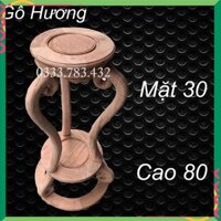 ĐÔN TRÒN CONG PHÒNG KHÁCH GỖ HƯƠNG MẶT 30 CAO 80CM