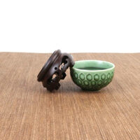 Đôn tròn gỗ mun nguyên khối