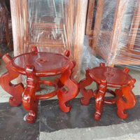 Đôn Tròn gỗ tràm kê đĩa chưng trái cây bàn thờ