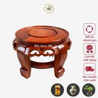Đôn tròn kỷ chậu đế kê tượng bình rượ.u cây cảnh lục bình gỗ Hương đá nhiều kích thước cao 20cm