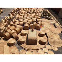 Đôn tròn lục bình  các size, tự nhiên và phối sọc để decor, trang trí shop quần áo ghế managon ngồi, ghế bàn trang điểm